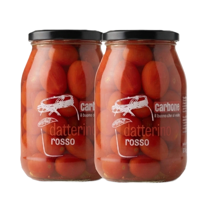 Kelvini biologische rode Datterino tomaten in potten voor tomatensoep