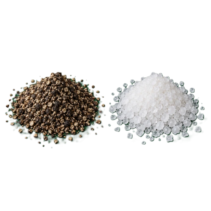 Gemalen zwarte peper en zeezout