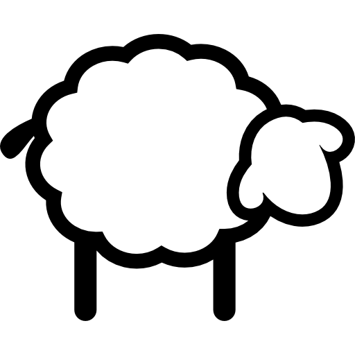 lijntekening van een schaap