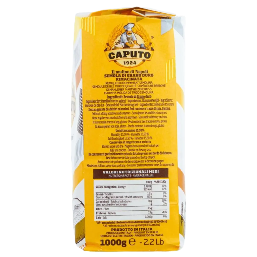 Caputo Semola Rimacinata di Grano Duro 1 Kg - Kelvini Italian Artisan.webp