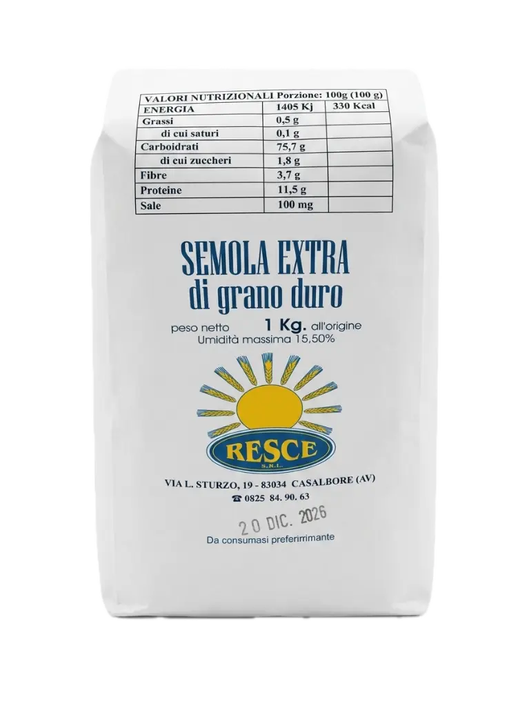 Semola Extra di grano duro kelvini italian artisan00001.webp