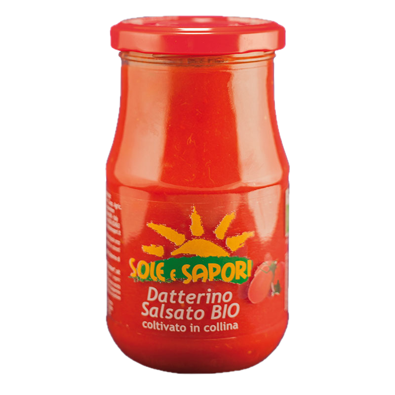 Biologische Datterino-tomatensaus (1 Pot Datterini tomaten voor € 4,95/stuk)