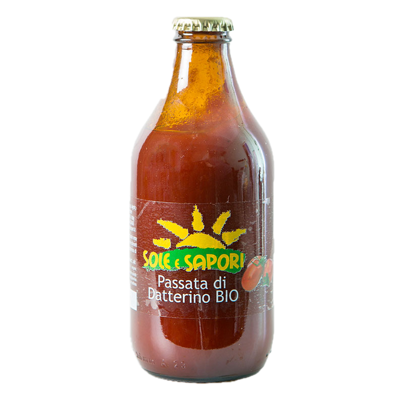 Biologische Datterino-tomatensaus (1 fles Datterino-tomatenpuree 4,25/stuk)