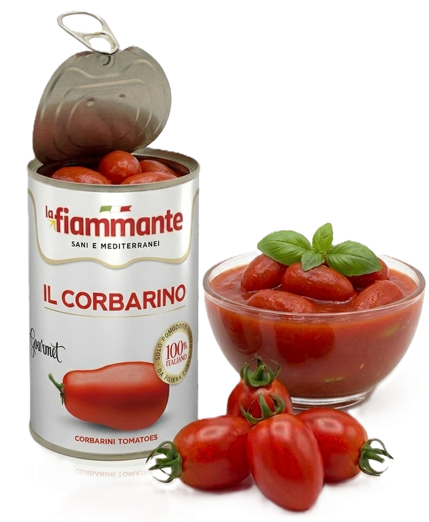 Corbarini Kerstomaten in Eigen Sap -(400g) | Kelvini Italian Artisan