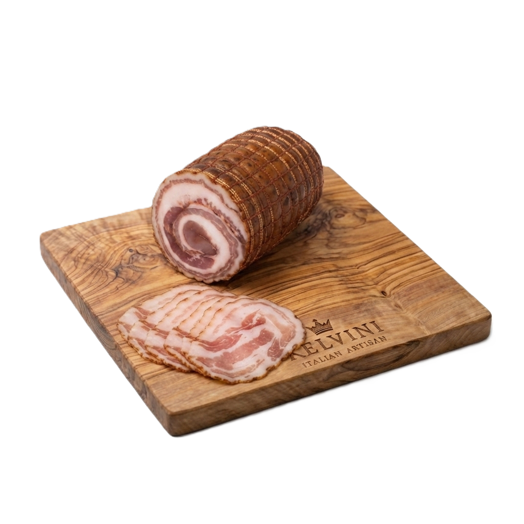 [SAL-PAN-350] Getrockneter Schweinebauch - Pancetta Arrotolata di Casalbore (350g) 