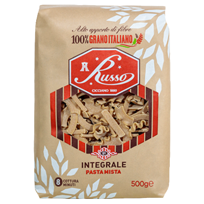 [pas-rus-int-mist-500] Preparato per pasta integrale – Pasta Russo (500 g)