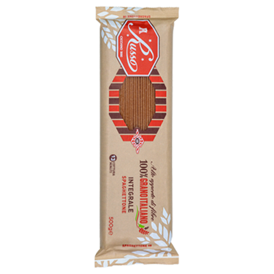 [pas-rus-int-spag-500] Whole Wheat Spaghetti – Pasta Russo (500 g)