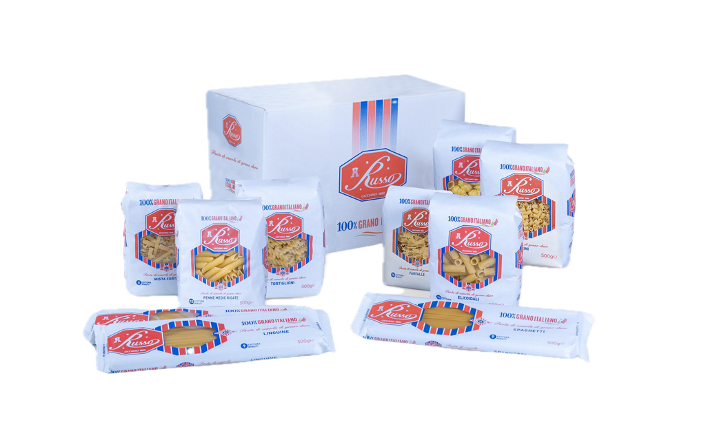 [PAS-RUS-ASS-5KG] 5kg Assorted Pack – Pasta Russo (10 x 500g)