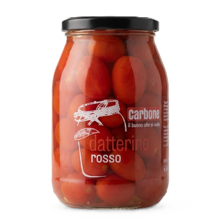 [POM-DAT-580] Carbone Conservi – Red Datterino Tomatoes in Brine (580 g)