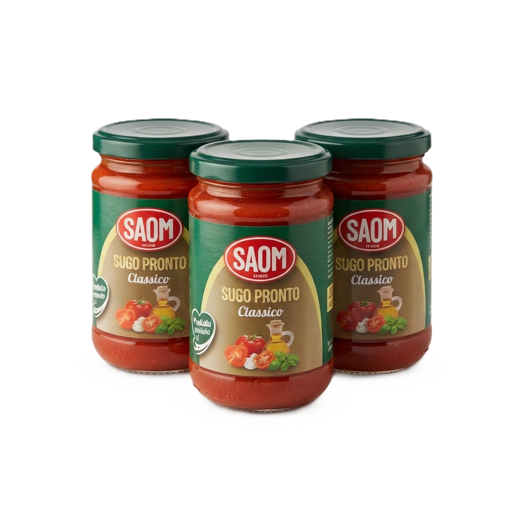 [SAO-SUG-CLA-340X3] SAOM Classico- kant-en-klare saus (3 x 340 g voordeelverpakking)