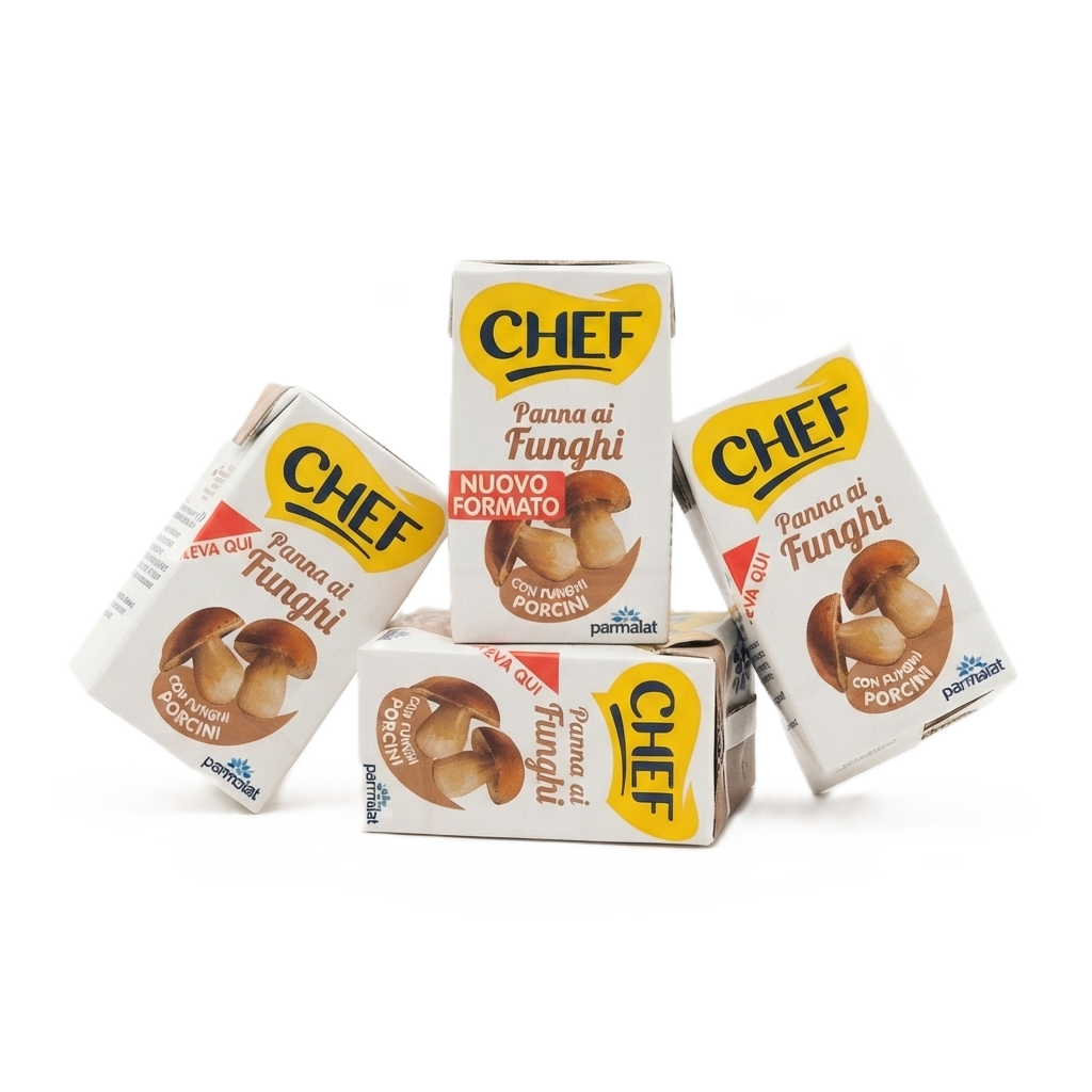 [CHE-PAN-POR-125X4] Chef Parmalat - Room met eekhoorntjesbrood (4 x 125 ml Voordeelverpakking)