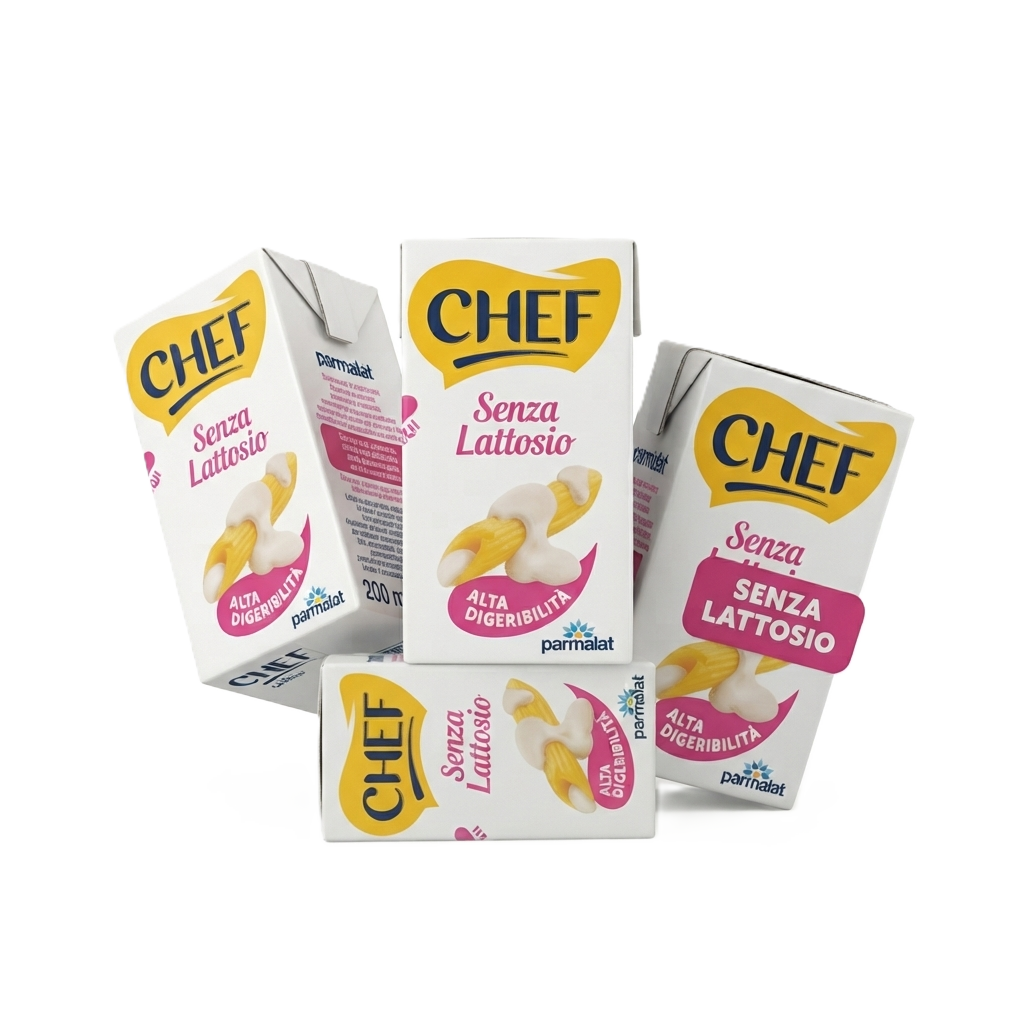[CHE-PAN-SLT-125X4] Chef Parmalat - Laktosefreie Kochcreme (4er-Packung à 125 ml)
