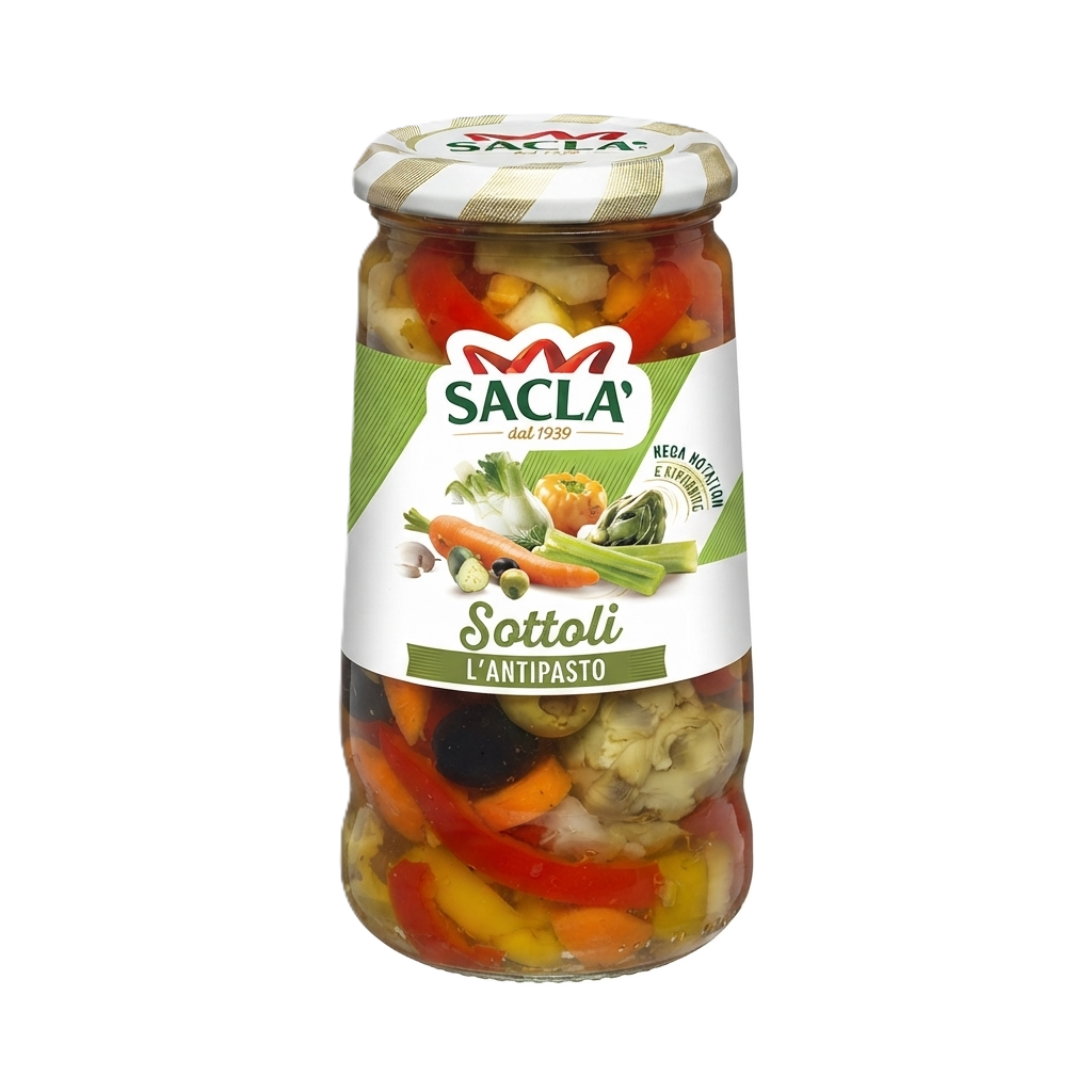 Italienisches Gemüsemischung in Öl 530 g | Saclà Sottolì L'Antipasto
