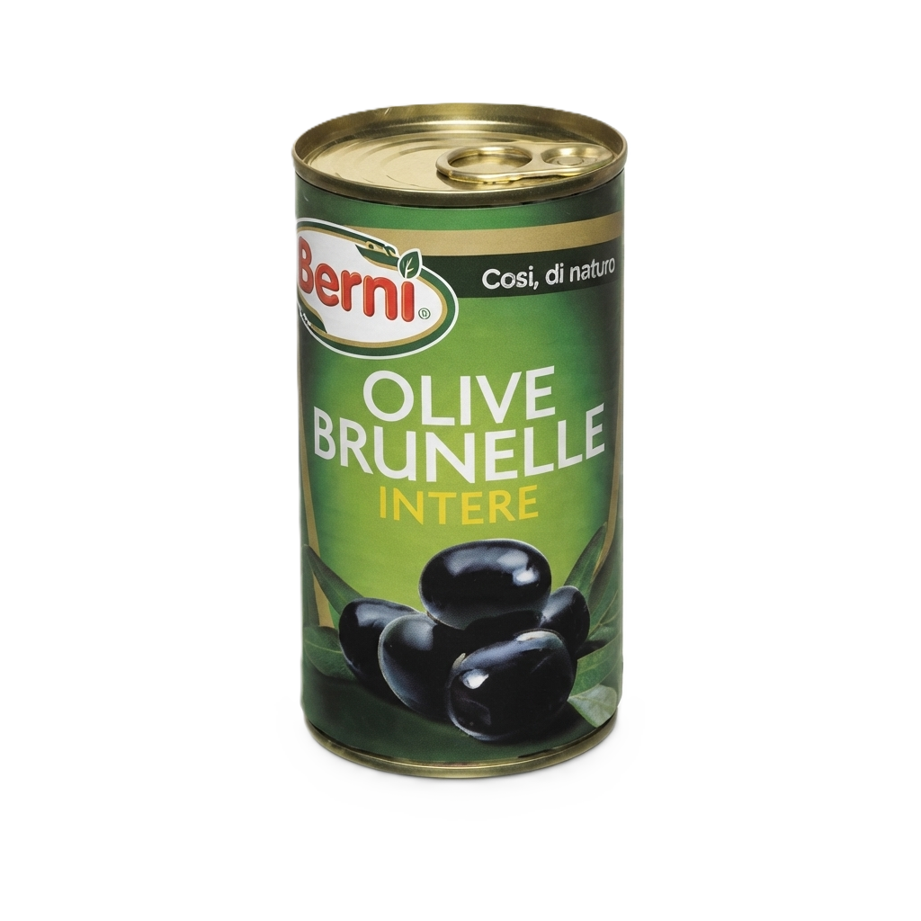 Olive nere intere in salamoia 350 g | Berni Olive Brunelle Intere