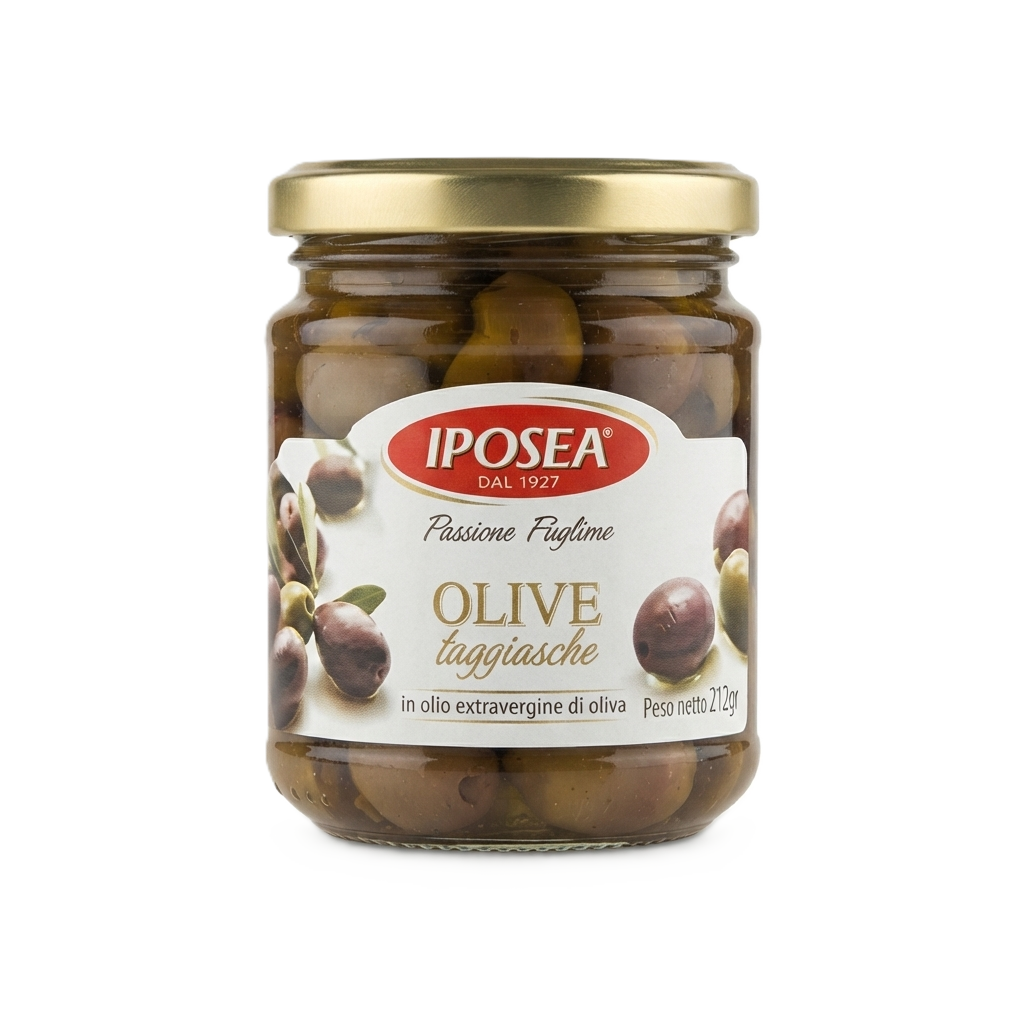 Taggiasche Olives in Extra Virgin Olive Oil 212g | Iposea Olive Taggiasche Denocciolate