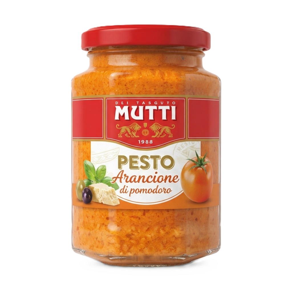[MUT-PST-ARA-0180] Oranje Tomatenpesto 180g | Mutti Pesto Arancione di Pomodoro