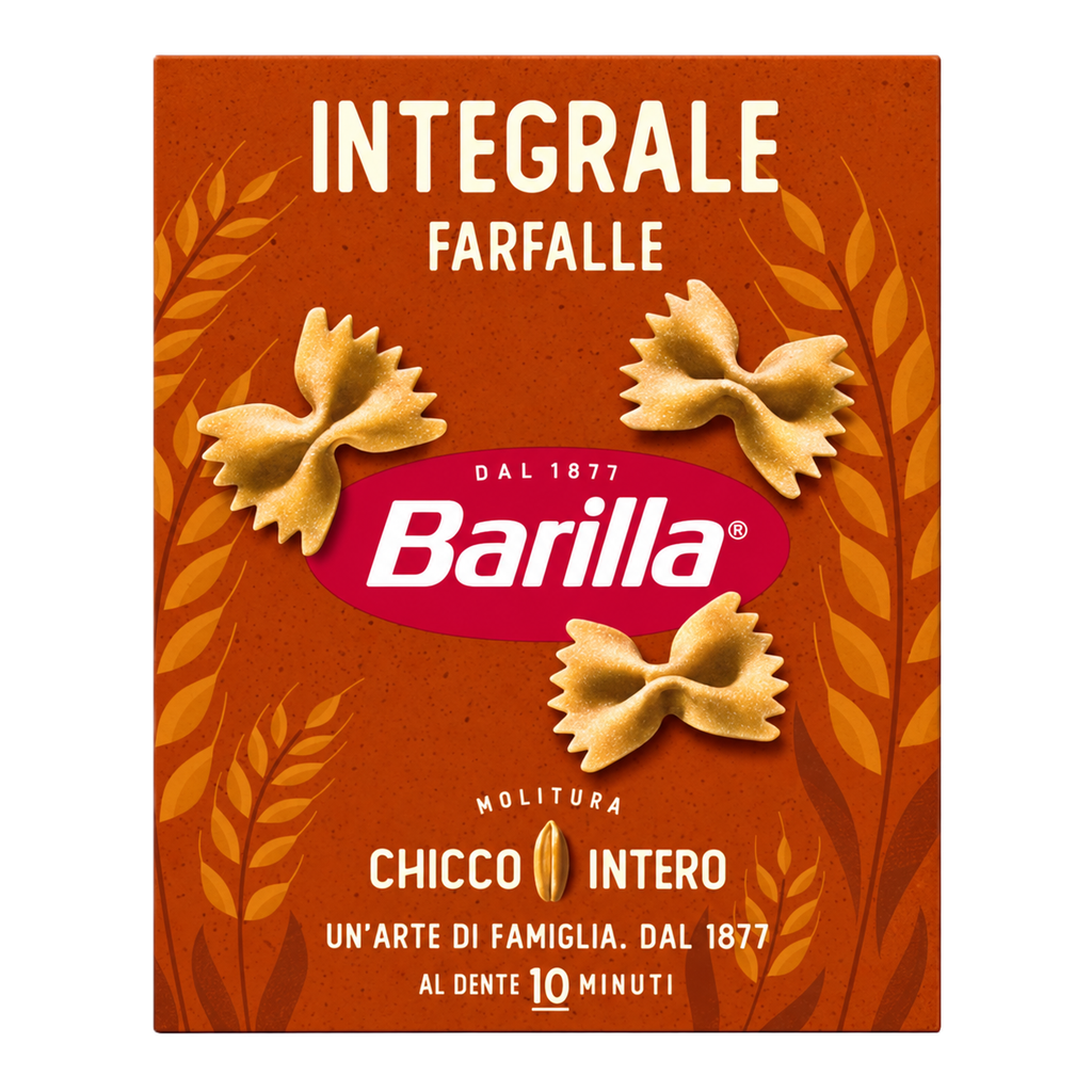 [KEL-BAR-FAR-INT-500] Barilla Volkoren Vlinderpasta - Farfalle (500 g)